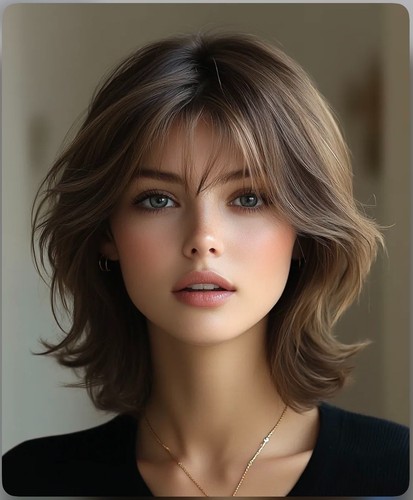 Short wavy chocolate brown - chocolate,