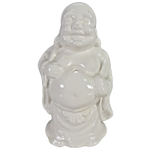 Laughing buddha figurine vase - figurine,