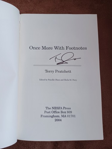 Terry pratchett once - pratchett, with