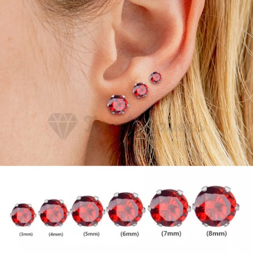 8mm red cubic zirconia - red,