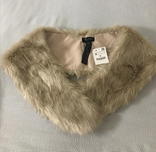 Zara beige faux fur wrap - faux,