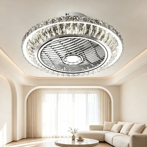 Crystal ceiling fan with - crystal,