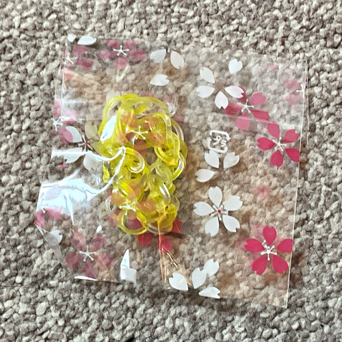 Yellow plastic chain - plastic,