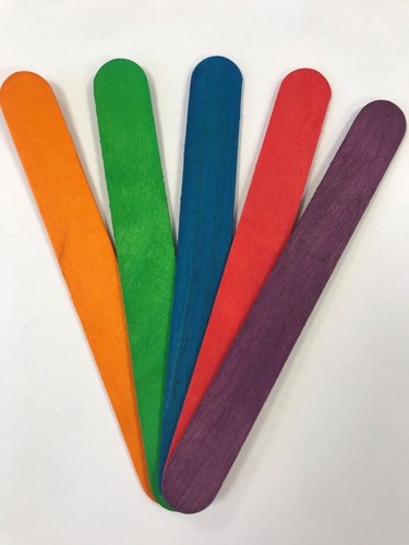 Wooden lolly sticks coloured - lolly,