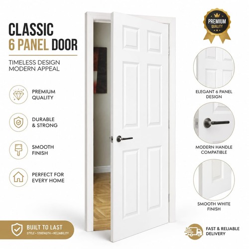 Lincoln white grained panel - lincoln, 6