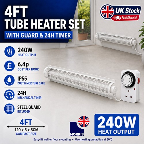 Tube heater guard 24hr - +,