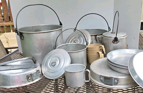 Vtg mirro mess kit camp - mess, set