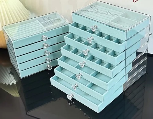 Blue jewellery box storage - blue,