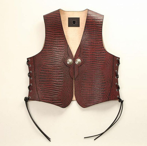 Men leather vest - all, m