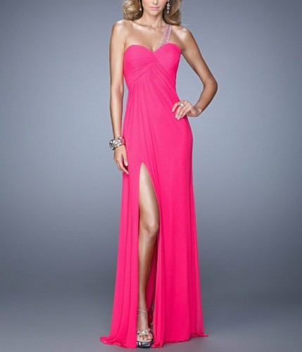 Femme neon hot pink gown - la,
