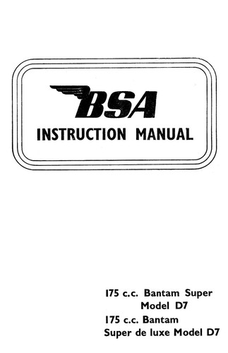 Bsa bantam super - bsa, d7
