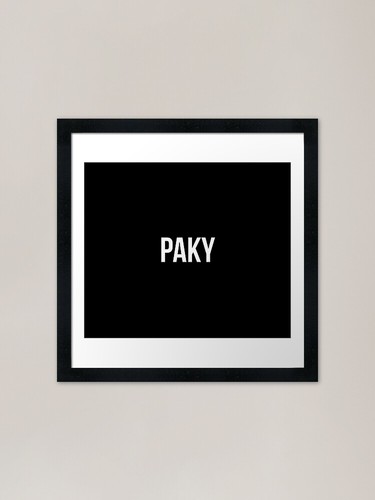 Paky nome framed art print - il,