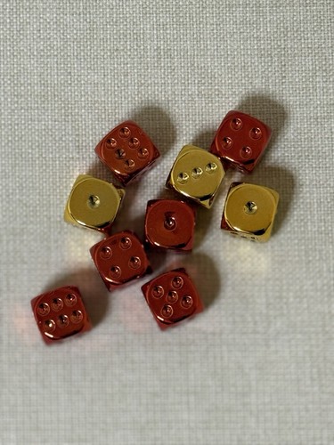 Set red gold metallic - red,