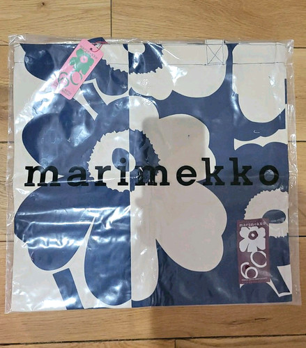 Marimekko blue white - blue, floral