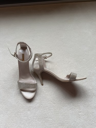 Carvela gold glitter strappy - gold,
