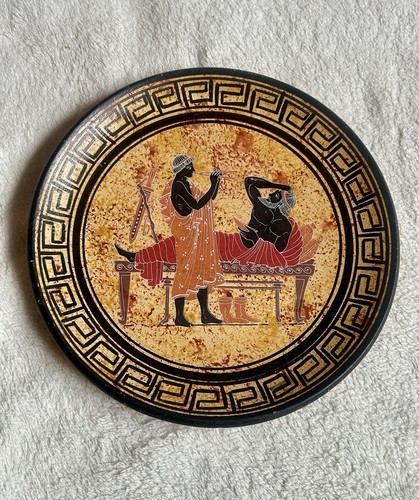 Greek pottery decorative plate - greek,
