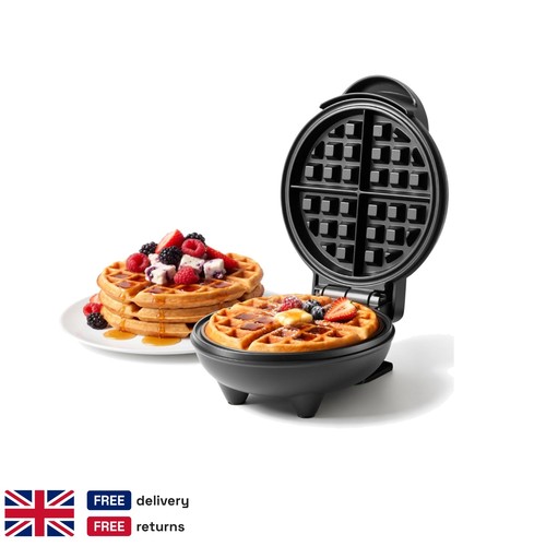 Round mini waffle maker - round, 600w