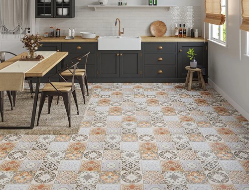 Vintage victorian style tile - style,