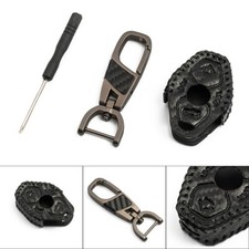 Carbon fiber leather car key - leather,