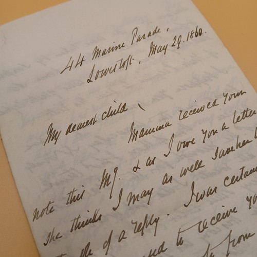 Original 1860 victorian letter - 1860,