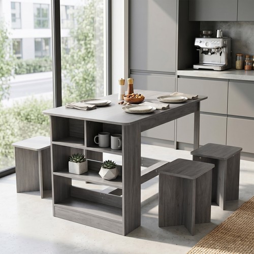 Grey dining table - dining, storage