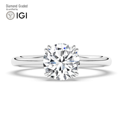Round diamond engagement - diamond,