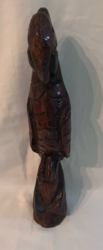 Wooden parrot sculpture - parrot,
