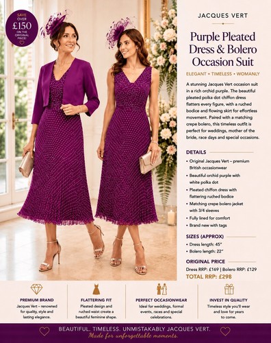 Jacques vert bnwt purple - jacques, dress