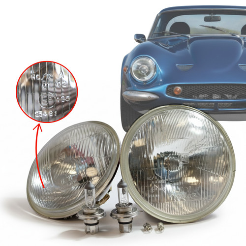 178mm e mark headlight - h4, e‑mark