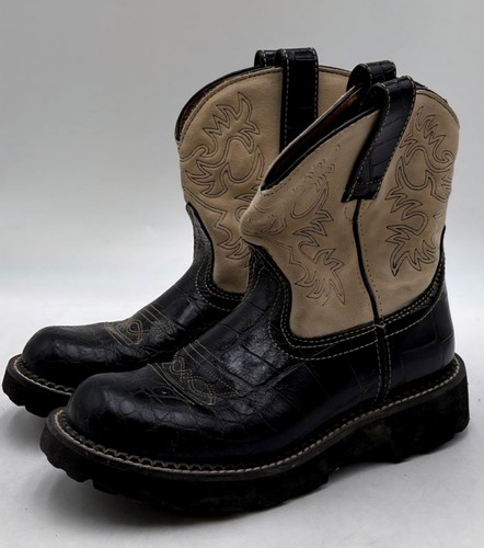Ariat fatbaby black croc print - fatbaby,