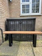 Teak bench with heavy - teak,