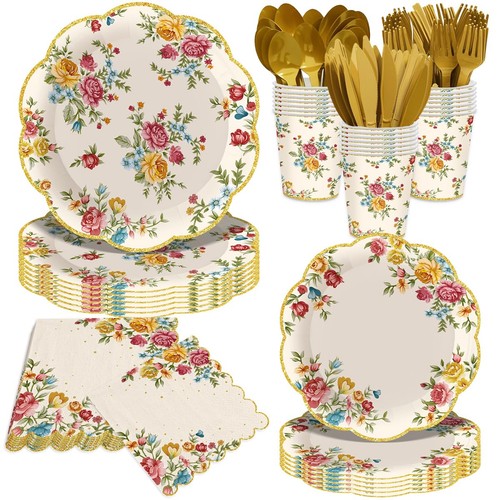 140pcs vintage floral - 140pcs, party