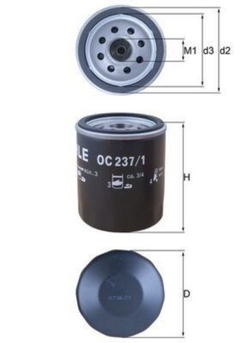 Oil filter mahle fits - filter,