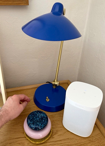 Blue modern desk lamp heals - desk,