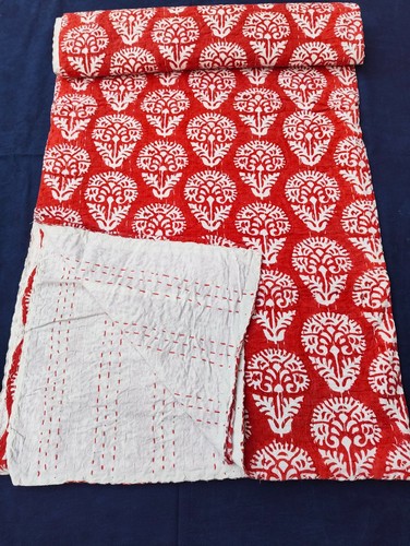 Indian handmade kantha quilt - indian,