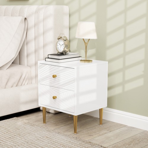 Two drawer bedside table - two-drawer,