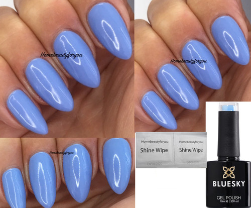 Bluesky gel nail - gel, blue