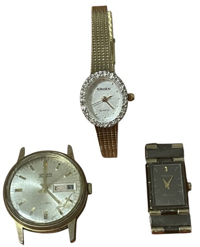 Vintage gruen watch lot - gruen, (3)