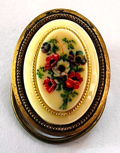 Vintage gold tone - gold, floral