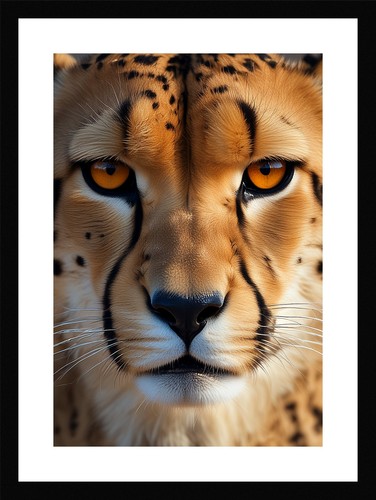 Modern cheetah framed wall - wall, art