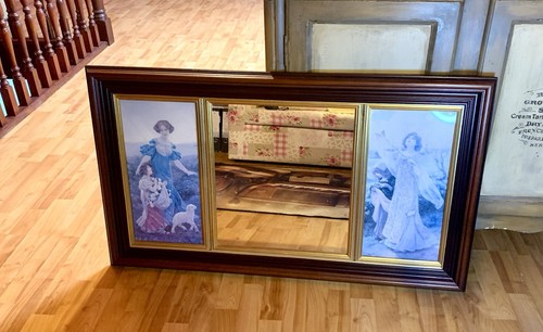 Triptych overmantel mirror - overmantel,