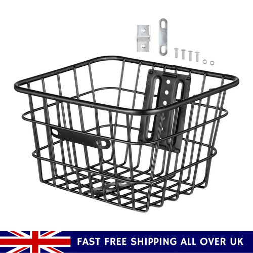 Iron wire bike basket - basket, front