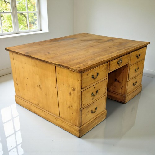 Large pine partners desk from - desk,
