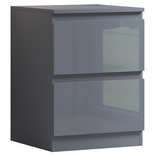 Bedside table grey gloss - bedside,