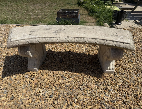 Curved stone concrete - stone,