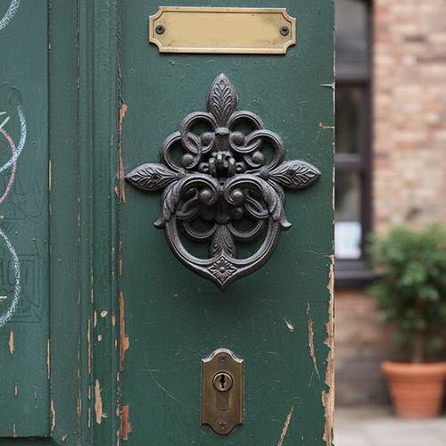 Front door knocker vintage - front,