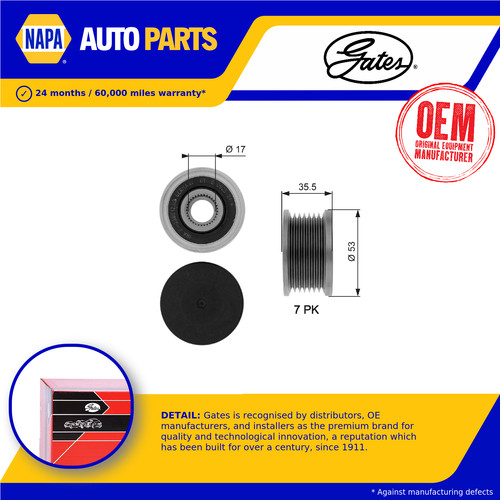 Overrunning alternator pulley - overrunning,