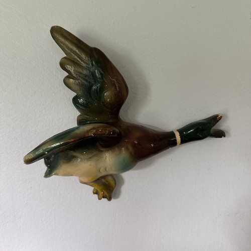 Vintage flying mallard duck - mallard,