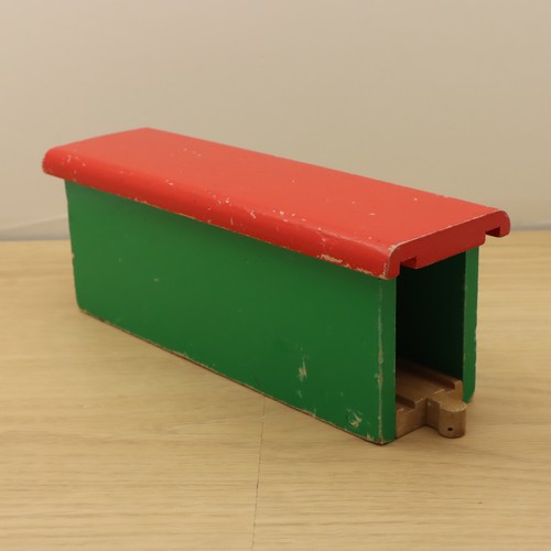 Wooden train track - wooden, tunnel