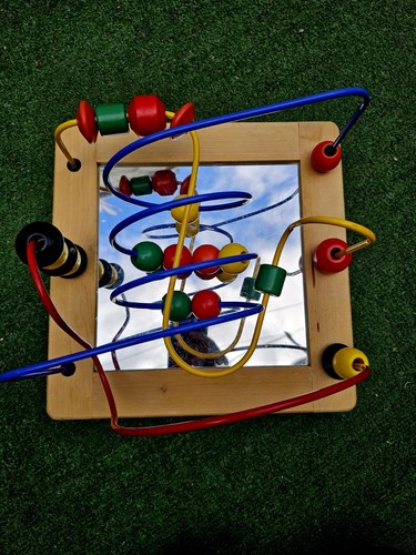 Wooden bead maze sensory toy